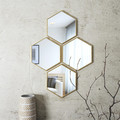 Mirror Diamond Set of 4, gold