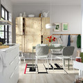 VIHALS / VIHALS Table and 4 chairs, green/white Tibbleby beige-grey, 120/180x74 cm