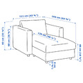 VIMLE Chaise longue, Gunnared medium grey
