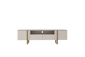 TV Cabinet Verica 200 cm, cashmere/gold legs