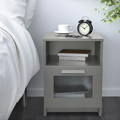 BRIMNES Bedside table, grey, 39x41 cm
