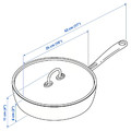 FINMAT Sauté pan with lid, copper/stainless steel, 25 cm