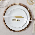 Plate Pearl Gold 20cm, white