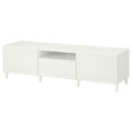 BESTÅ TV bench, white, Smeviken/Kabbarp white, 180x42x48 cm