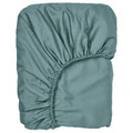 NATTJASMIN Fitted sheet, blue-green, 140x200 cm