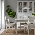 DVÄRGDUNÖRT Chair pad, beige/white, 42/35x42x4 cm