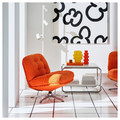 DYVLINGE Swivel armchair, Kelinge orange