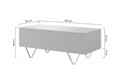 Coffee Table with Storage Scalia 120, matt labrador/black legs