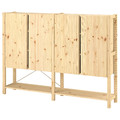 IVAR 2 sections/shelves/cabinet, pine, 174x30x124 cm