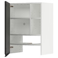 METOD Wall cb f extr hood w shlf/door, white/Upplöv matt anthracite, 60x80 cm