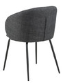 Upholstered Chair Eleanor, dark grey