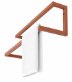 Double Wall-Mounted Towel Rail, terracotta