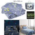 Kids' Glow-in-the-Dark Space Bedding Set 140x200cm