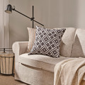 GINSTSÄCKMAL Cushion cover, black/white, 50x50 cm