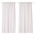 TIBAST Curtains, 1 pair, beige, 145x300 cm