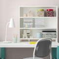 PÅHL Desk with shelf unit, white/turquoise, 96x58 cm