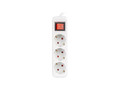 Lanberg Power Strip 1.5m 3x Schuko Outlet PS1-03F-0150-W, white