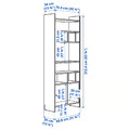 LÅDMAKARE Storage combination w sliding doors, with 2 shelf inserts/oak effect, 81x35x212 cm