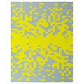 BRÄNNBOLL Throw, pale blue/bright yellow, 130x170 cm