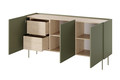 Three-Door Cabinet with Drawer Unit Desin 170, olive/nagano oak