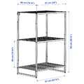 JOSTEIN Shelving unit, in/outdoor/wire white, 61x40x90 cm