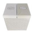 Dual-Compartment Laundry Basket 50x41x57, grey