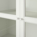 BILLY / OXBERG Bookcase, white, glass, 160x30x202 cm