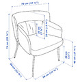BINGSTA Armchair, Vissle dark yellow, Kabusa dark yellow