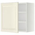 METOD Wall cabinet with shelves, white/Bodbyn off-white, 60x60 cm