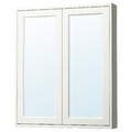 TÄNNFORSEN Mirror cabinet with doors, white, 80x15x95 cm