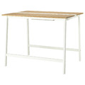 MITTZON Conference table, oak veneer/white, 140x108x105 cm