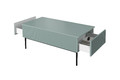 Coffee Table with Drawers Nicole, sage/black legs