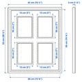 RÖDALM Frame for 4 picture, black, 40x50 cm