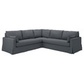 HYLTARP Corner sofa, 4-seat, Gransel grey