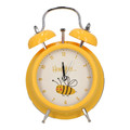 Classic Alarm Clock Honeybee, yellow