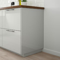 RINGHULT Cover panel, high-gloss light grey, 62x240 cm