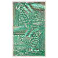 NÄBBFISK Tablecloth, patterned off-white/dark green, 145x240 cm