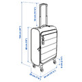 VÄRLDENS Cabin bag on wheels, black, 34x20x54 cm/30 l