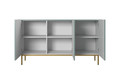 Three-Door Cabinet Nicole 150cm, sage/gold legs