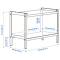 EKENABBEN Cabinet, aspen/white, 70x35x51 cm
