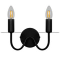 GoodHome Wall Lamp Mashatu 2-p E14, black