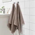 VALLASÅN Hand towel, light grey/brown, 50x100 cm
