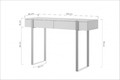 Modern Console Table Dresser Dressing Table Verica, biscuit oak/gold legs