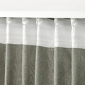 LENDA Curtains with tie-backs, 1 pair, light grey-green, 140x300 cm