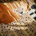 SANDLÖPARE Duvet cover and pillowcase, yellow/savannah, 150x200/50x60 cm