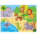 Smily Play Wooden Puzzle Zoo18m+