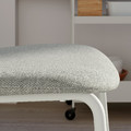VIHALS / VIHALS Table and 2 chairs, white/white Tibbleby beige-grey, 84/120x74 cm