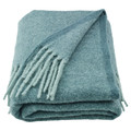 KLIPPOXEL Throw, grey-turquoise, 130x170 cm