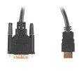 Lanberg Cable HDMI(M)-DVI-D(M) DUAL LINK 1.8m, black
