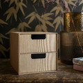 GÄRDESGÅRD Mini chest with 2 drawers, natural, 16x25 cm